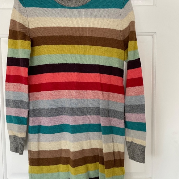 ❤️ GAP CRAZY STRIPE HOLIDAY SWEATER DRESS SIZE XS - Picture 4 of 5